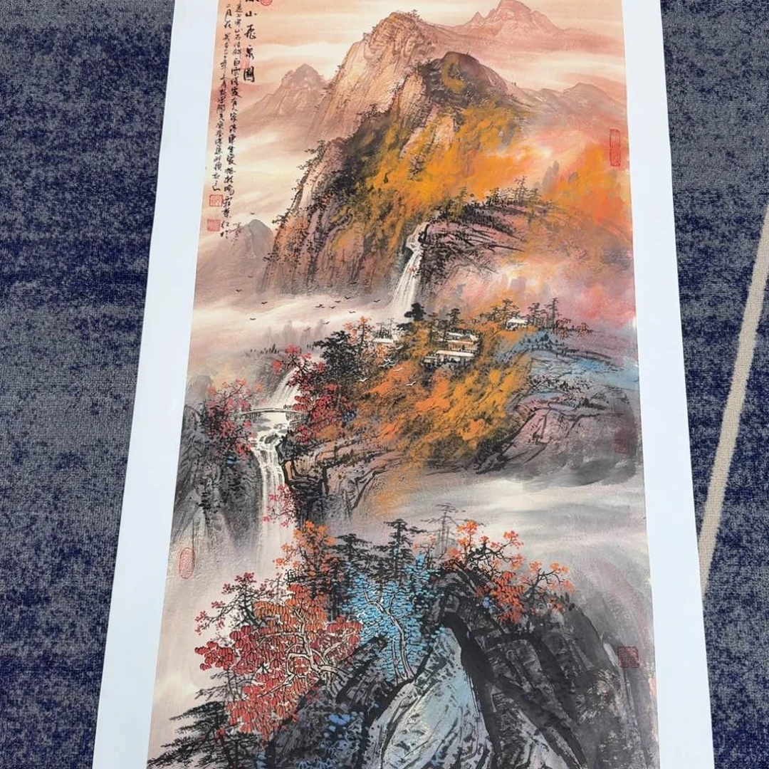 国画国画作品山水花鸟纯手绘