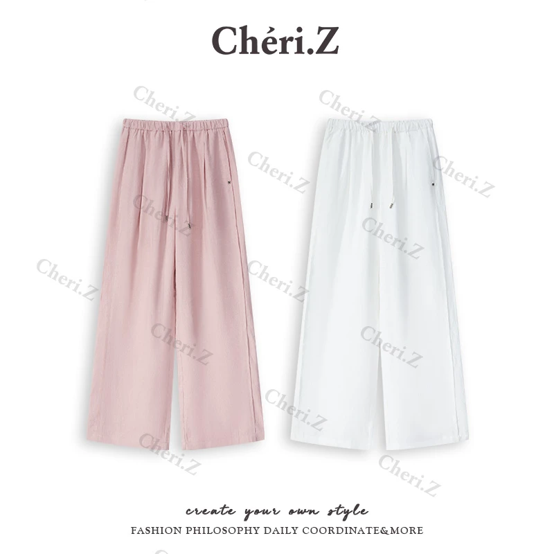 CHERI.Z1oo亚麻料透气休闲裤料子很wow！14支厚度 C25B16210J