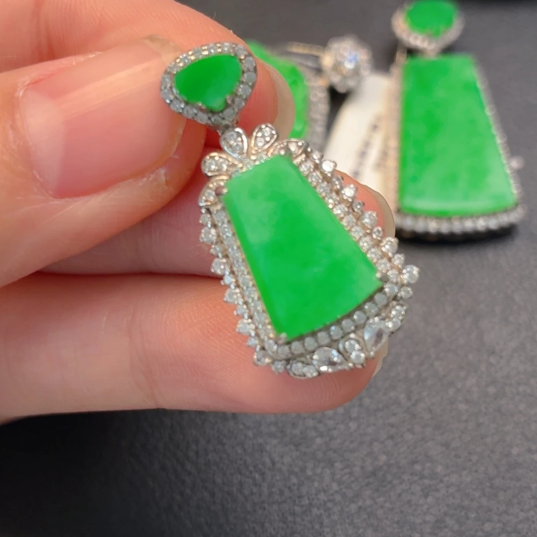 翡翠银S925镶嵌吊坠(不含链)