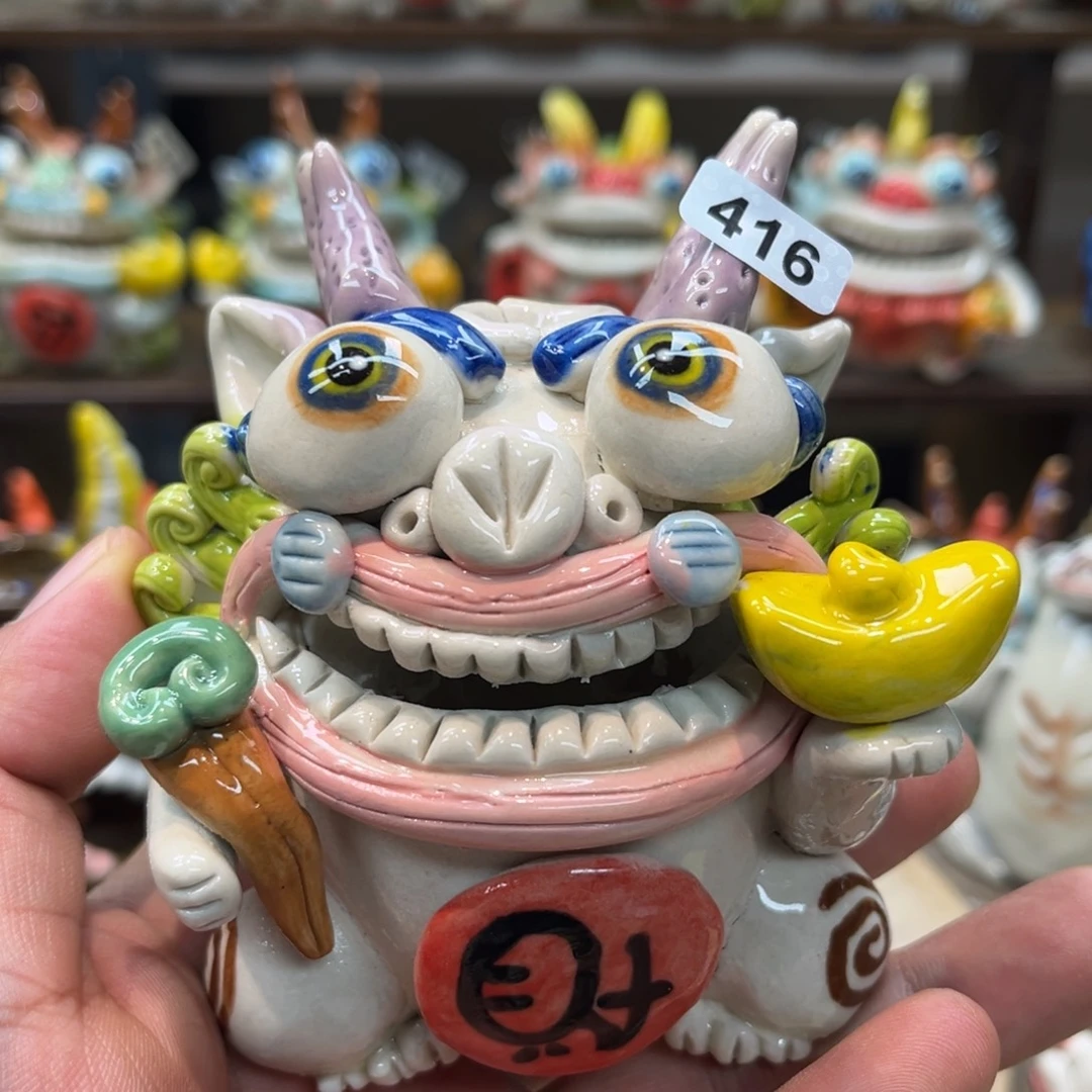 摆件纯手工抽象陶瓷摆件416