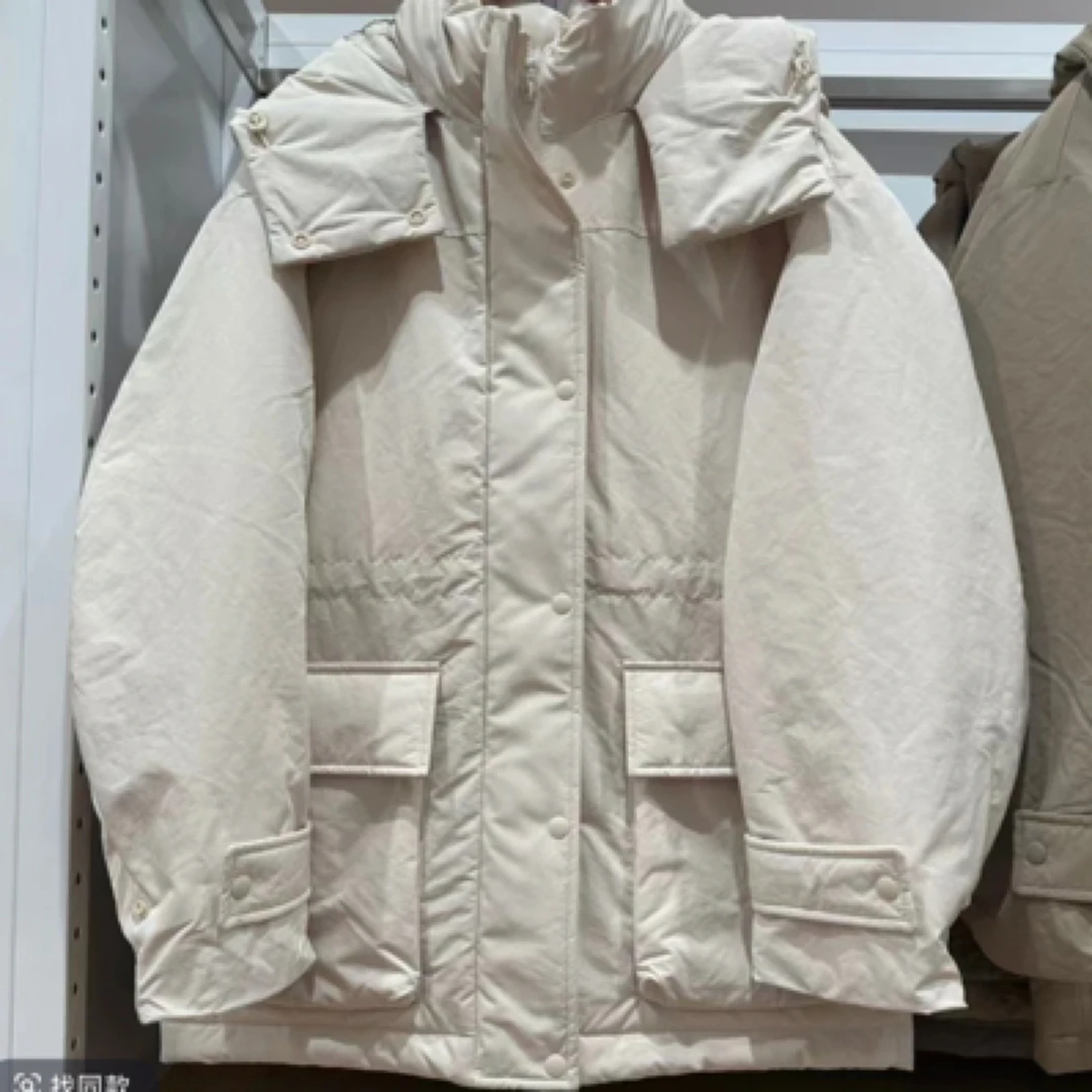 派克服加厚连帽棉服女士中长款保暖冬季