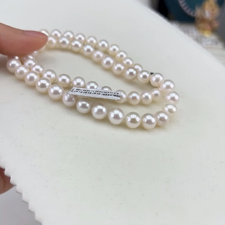 淡水珍珠银S925镶嵌颈饰➕8高品极光炫彩