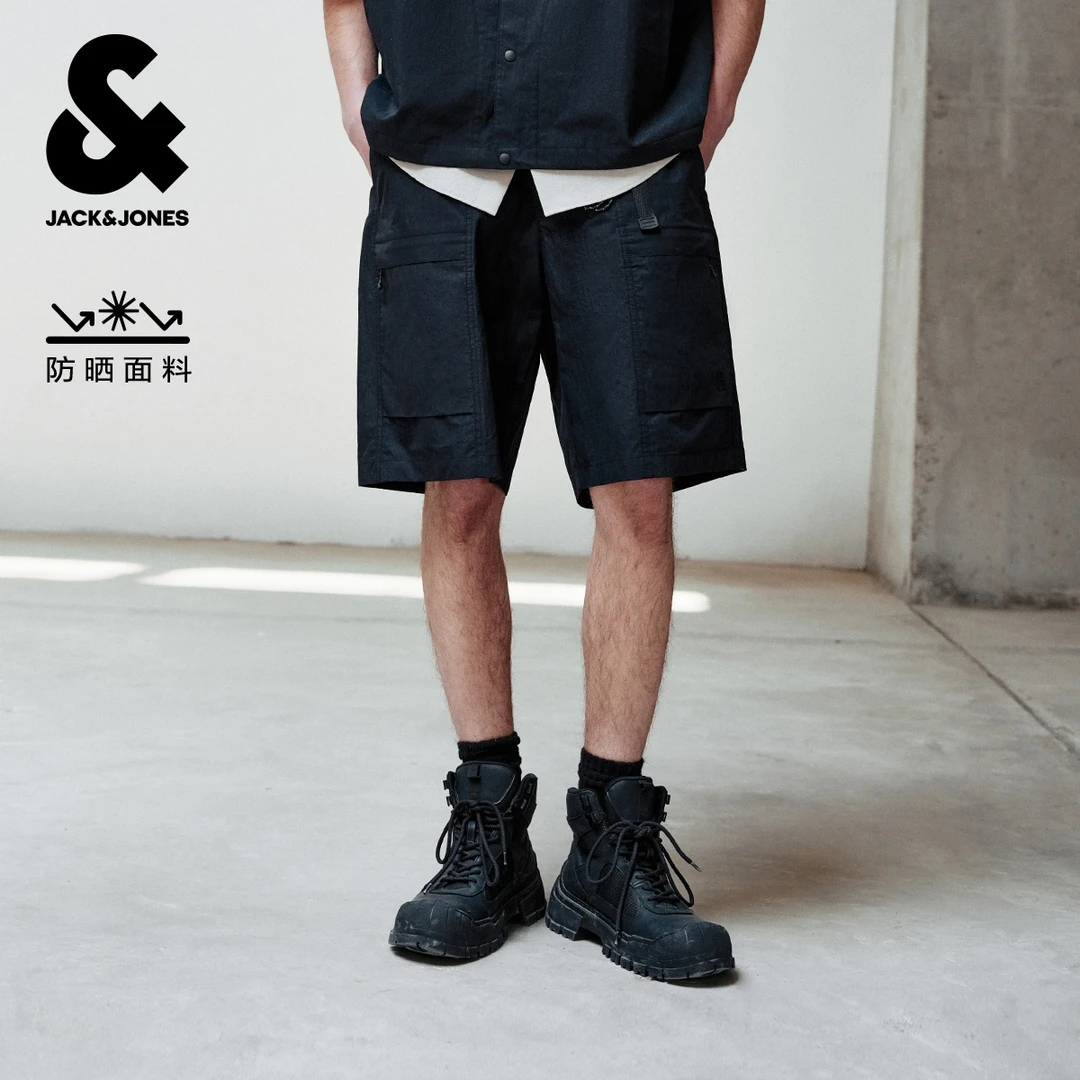 【商场同款】杰克琼斯夏季新款多口袋舒适休闲时尚宽松基础短裤男装
