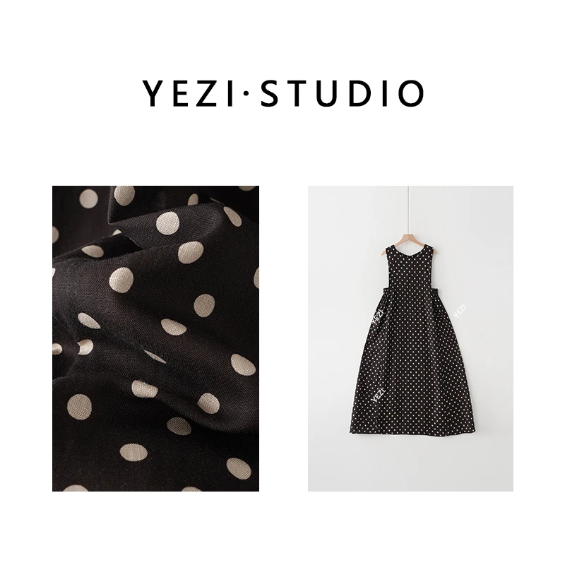 MUSEWAVE MSW/沐诗薇6/20长款设计感无袖显瘦波点连衣裙24231543