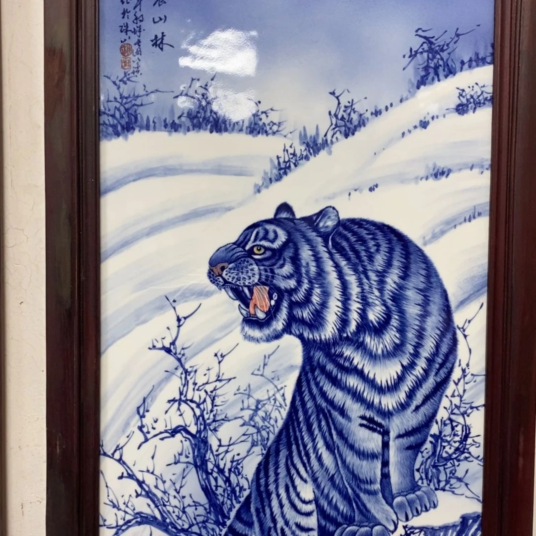 瓷片90*52厘米景德镇瓷板画柴窑烧制