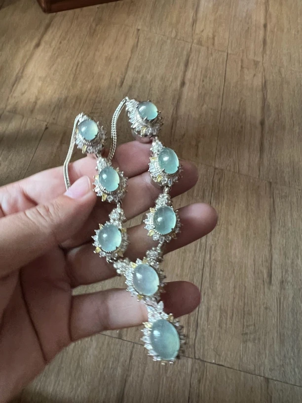 翡翠定制件胸坠一套