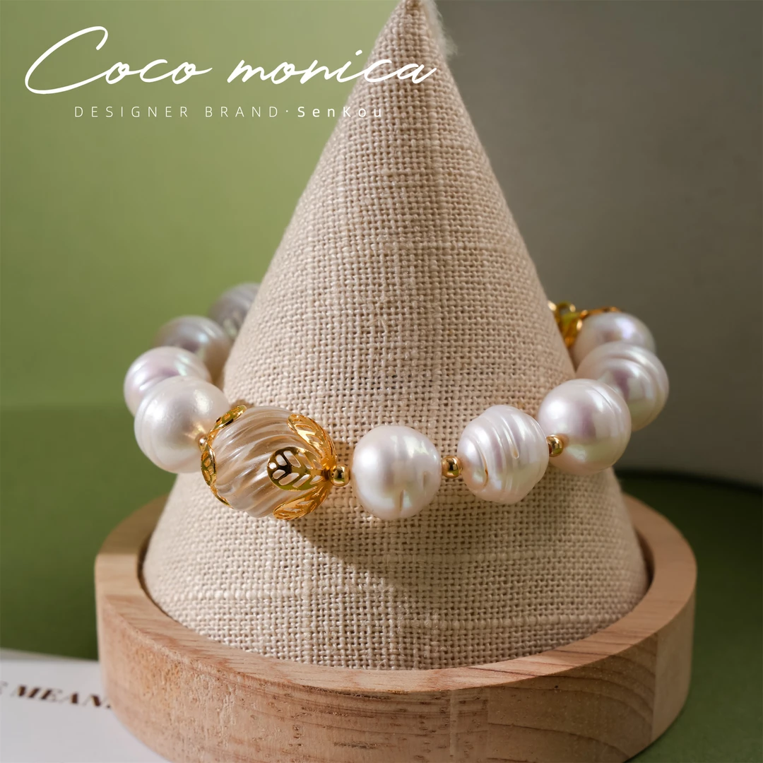 【小霞珠宝】原创珍珠水晶气质手链轻奢小众珍珠时尚AS812