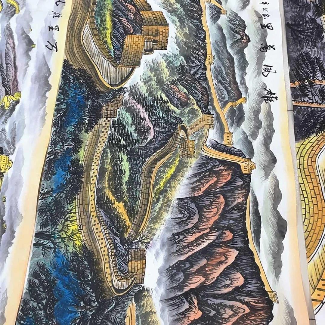 国画纯手绘山水花鸟