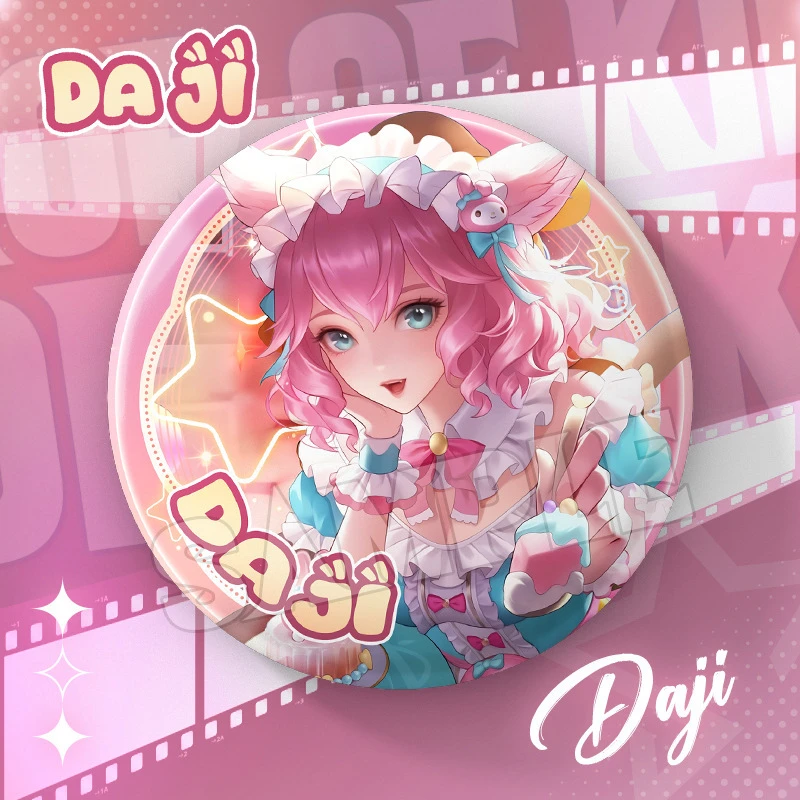 王者荣耀三丽欧联动吧唧妲己瑶安琪拉亚瑟双闪大徽章75mm大徽章