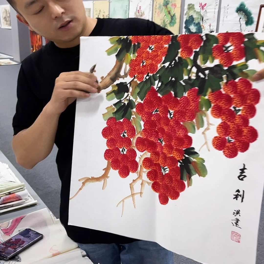 国画国画老师手绘作品