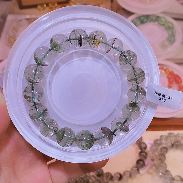 海***。水晶手链未镶嵌12绿幽灵