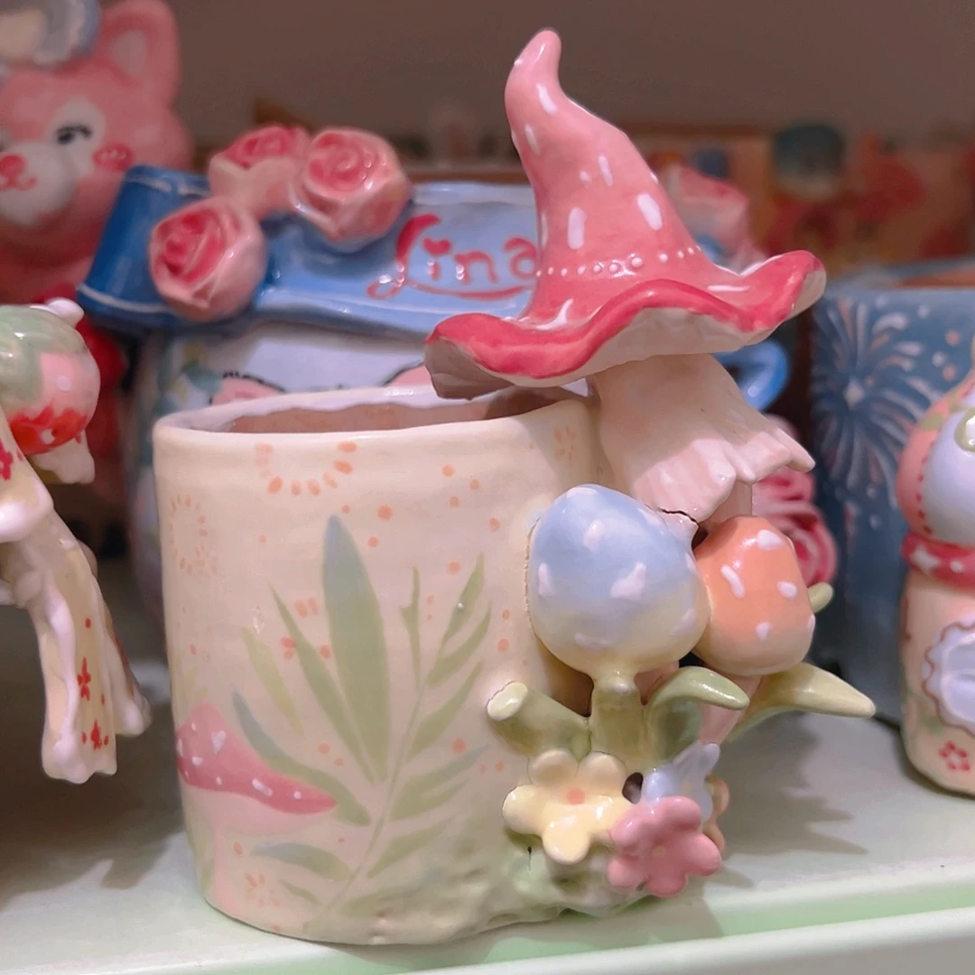 恬***爱点赞福福微瑕纯手工多肉花盆