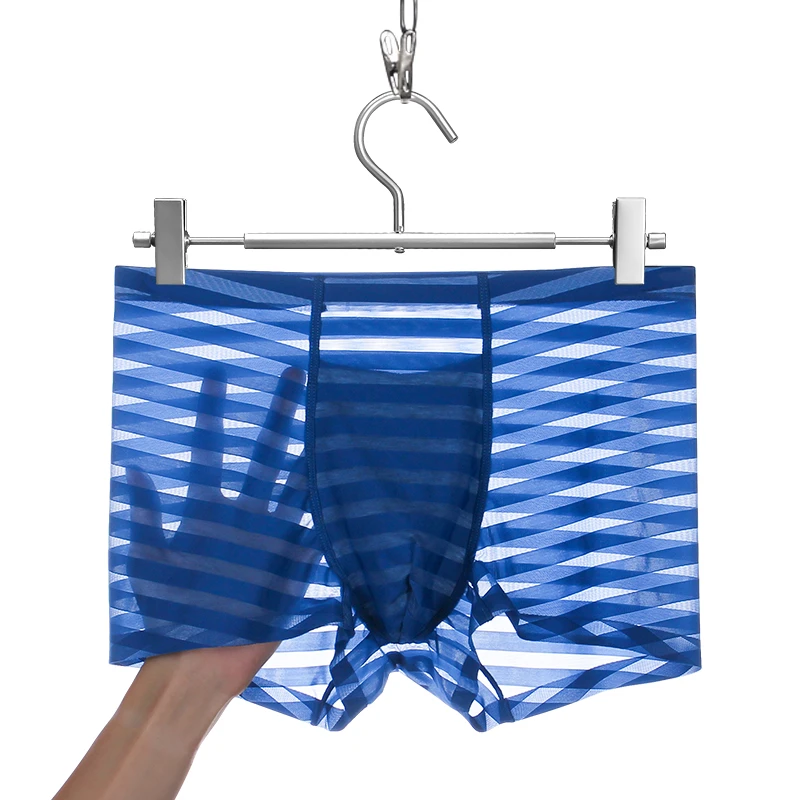 冰丝锦抗菌男士内裤男冰丝无痕平角裤超薄款透气底裤夏季四角短裤