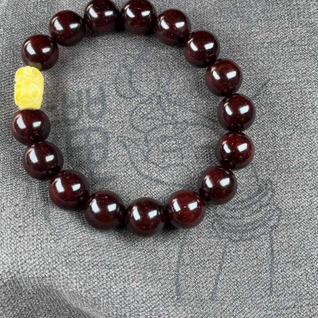 粉***雪手串/手链小叶紫檀定制