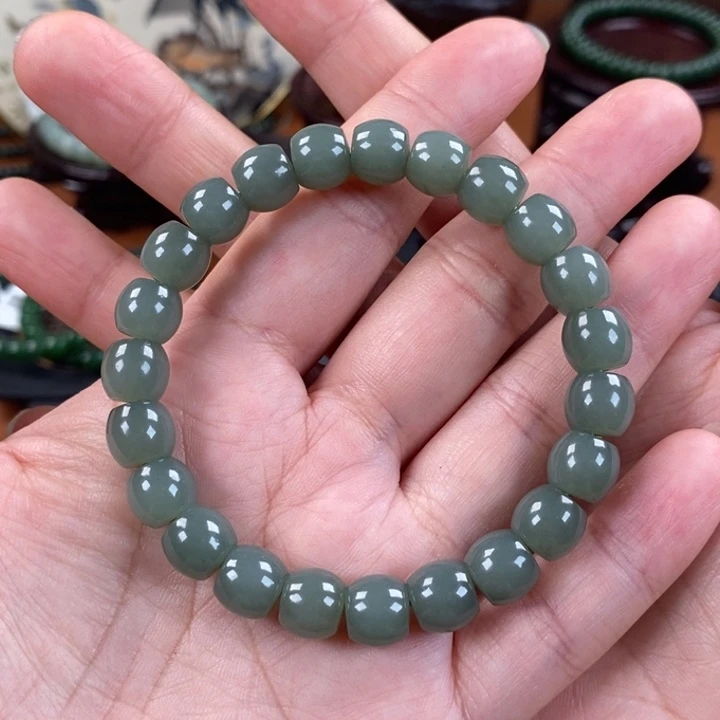 未镶嵌手链和田玉用****2粉青