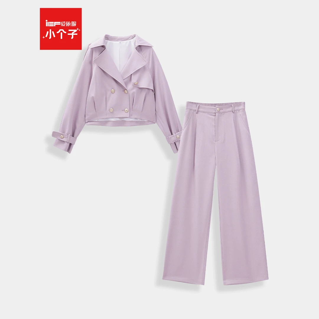 IEF/爱依服2025春季新款韩系风小众设计显瘦上下套裤欧若风
