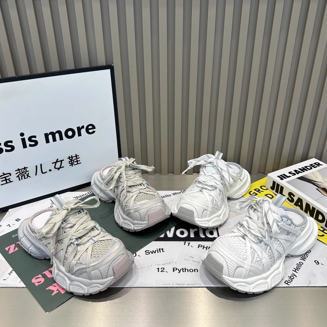 ins潮流绑带包头拖鞋女2025夏季新款蜘蛛侠厚底半拖鞋休闲老爹拖