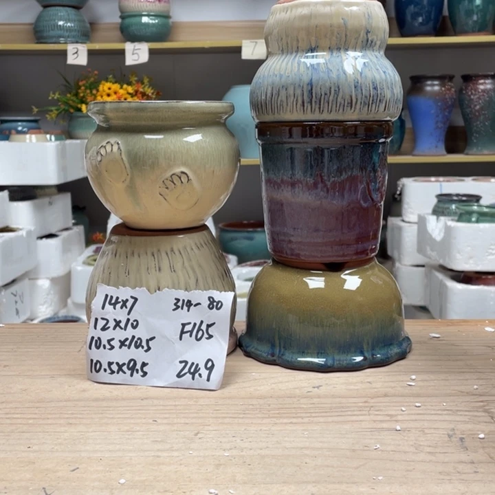 紫砂花盆多肉陶土花盆微瑕80