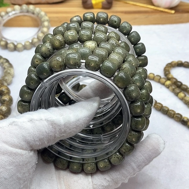 手串星月菩提天*府9.5mm绿幽灵