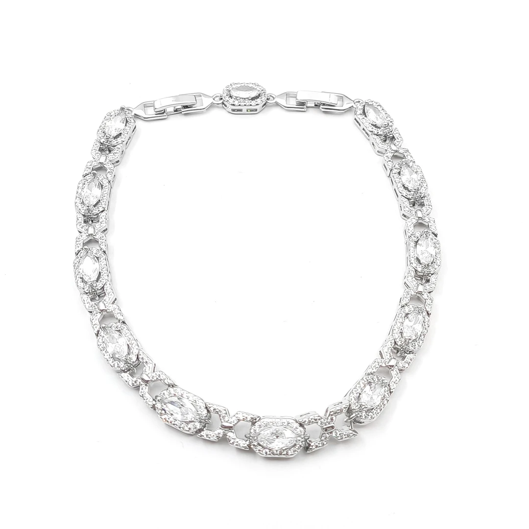 铜合金合成锆石脚链 KDMX-51699 脚链欧美时尚精致小众高级感