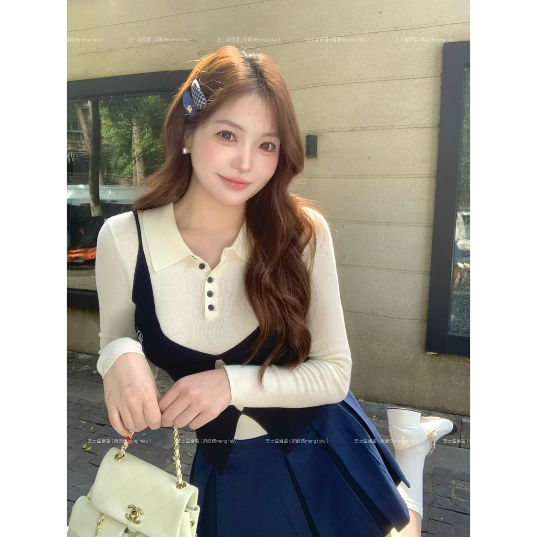 萌面侠芝士现货【时髦Buff】绵羊毛桑蚕丝上衣出游服装女5837流光风