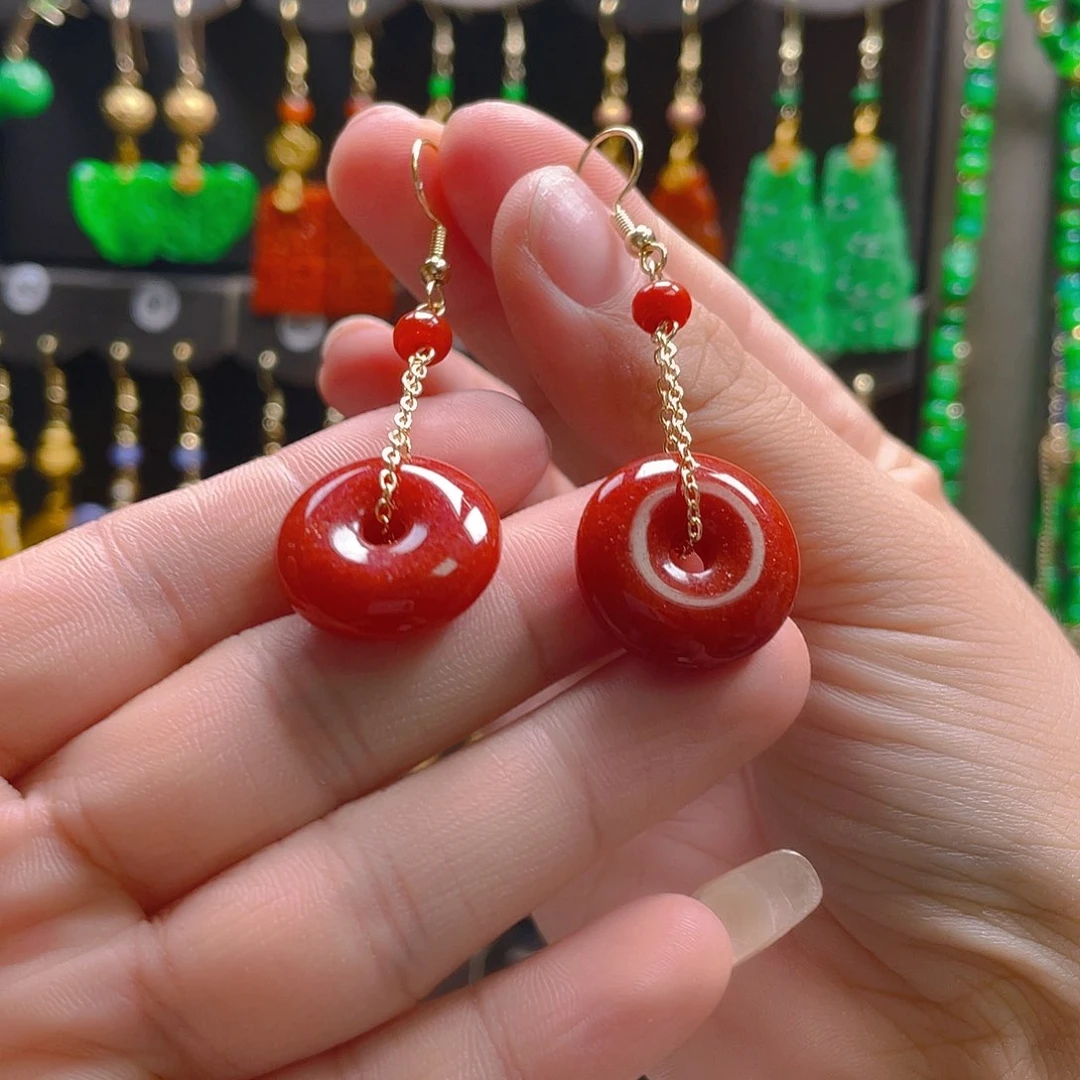 翡翠合金耳饰翡翠