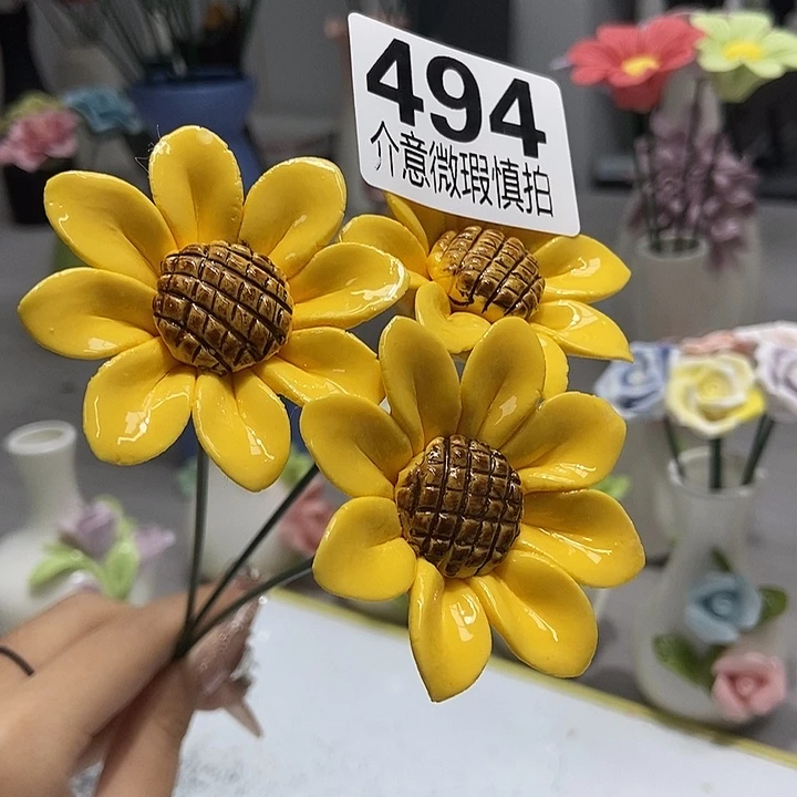 陶瓷纯手工捏花设计