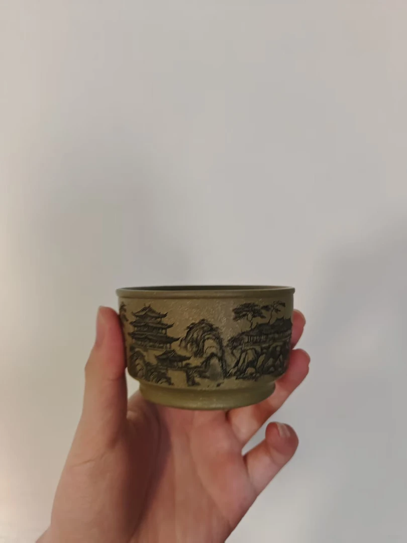 紫砂清幽绿泥主人杯