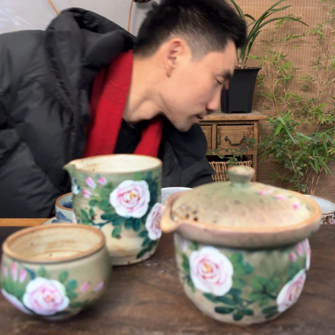 杯景德镇柴烧手绘杯