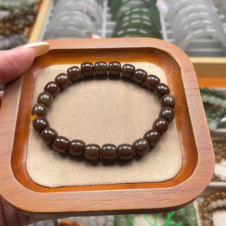 和田玉手串7*8mm未镶嵌