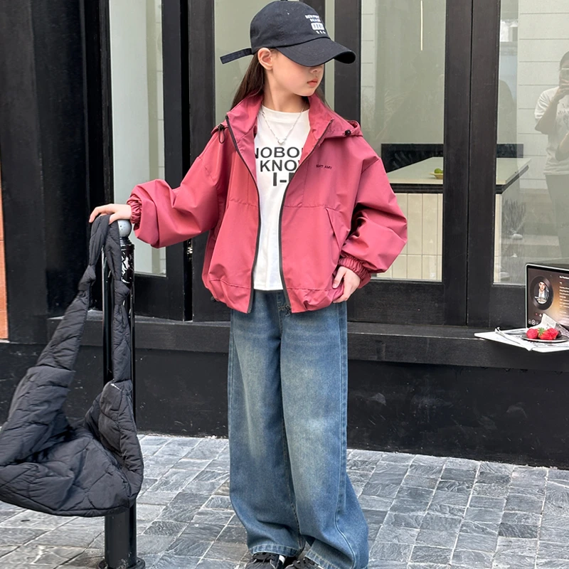 女童外套春秋装儿童中大童上衣洋气休闲宽松中大童韩版秋款春秋