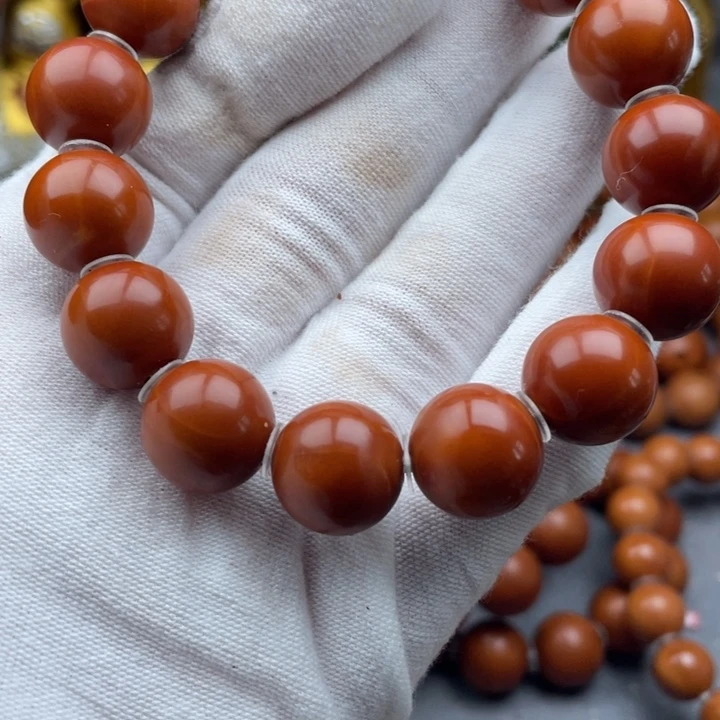 橄榄核手串/手链1.4鸡血红福利