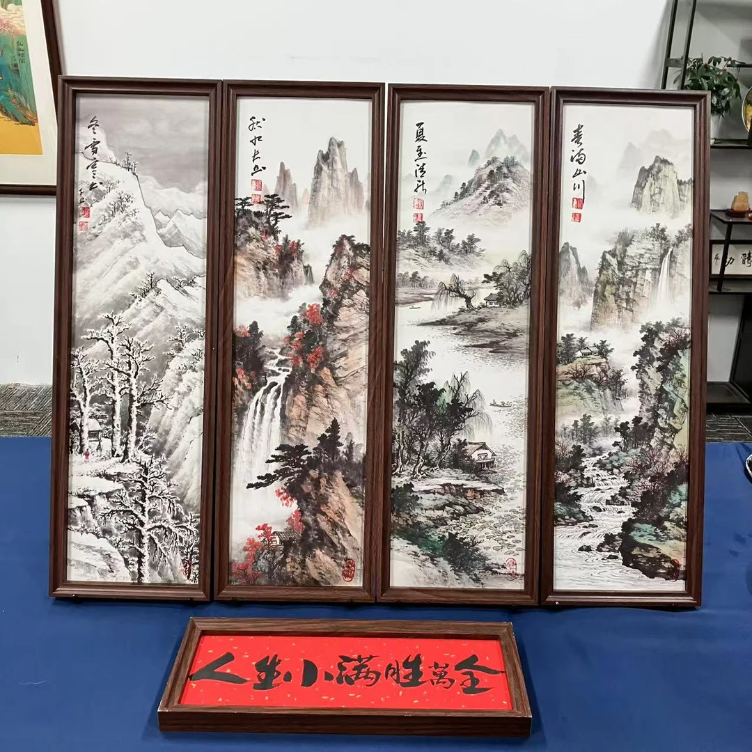 23*73竖幅/四季春夏秋+17*43人生小满胜万全////张涛