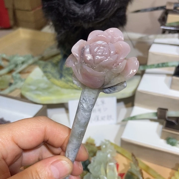 蛇纹石玉发饰未镶嵌