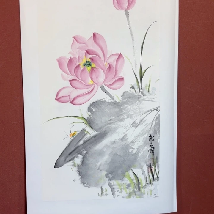 国画听兰老师花鸟