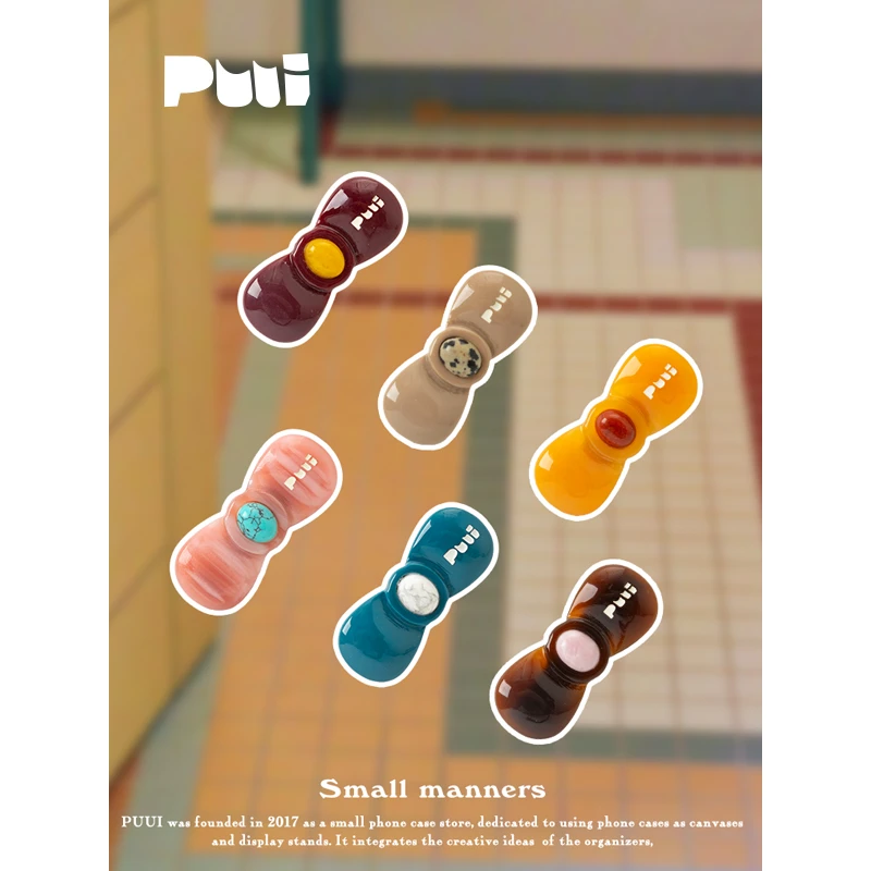 Puui原创生活新款发夹可爱彩色醋酸边夹鸭嘴夹刘海夹ins少女发卡