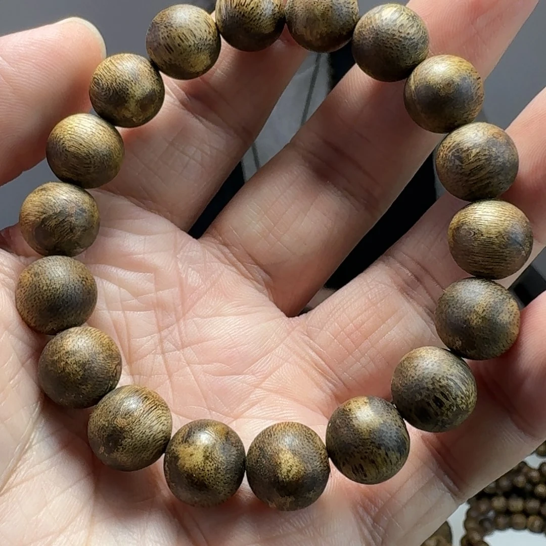 沉香手串奇楠沉香圆珠单圈12MM