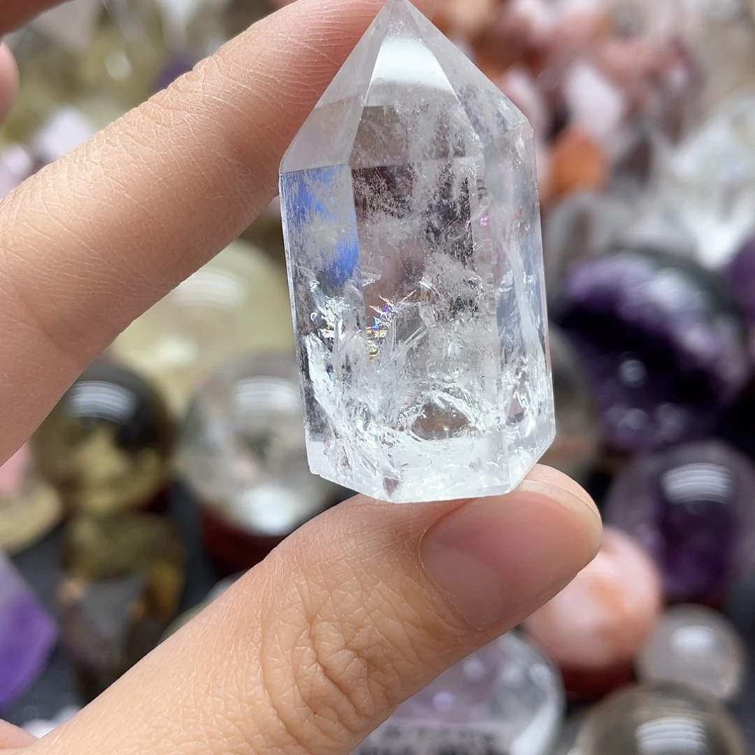 未镶嵌珠宝半成品发晶66蓝针柱