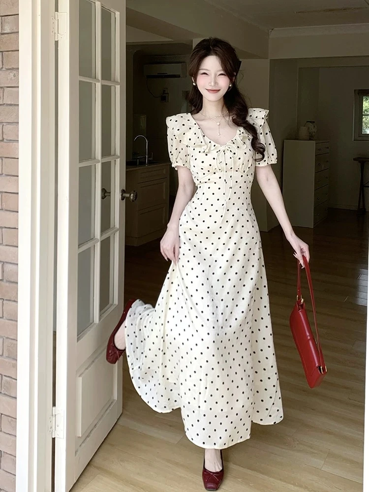 【201-250】2025夏季新款碎花裙法式气质白色连衣裙高级小清新吊带