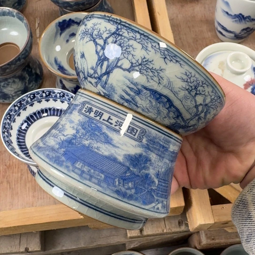 清明上和图茶漏微瑕