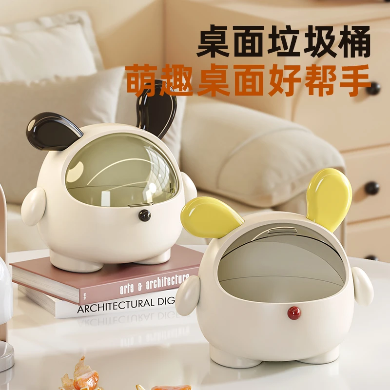 创意墩墩狗发饰盒桌面收纳大容量儿童女孩发圈收纳盒摆件