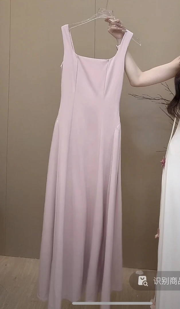 4115 法式气质赫本风无袖连衣裙背心长裙