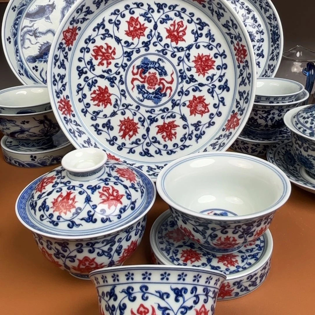 芷***燕景德镇陶瓷五件套