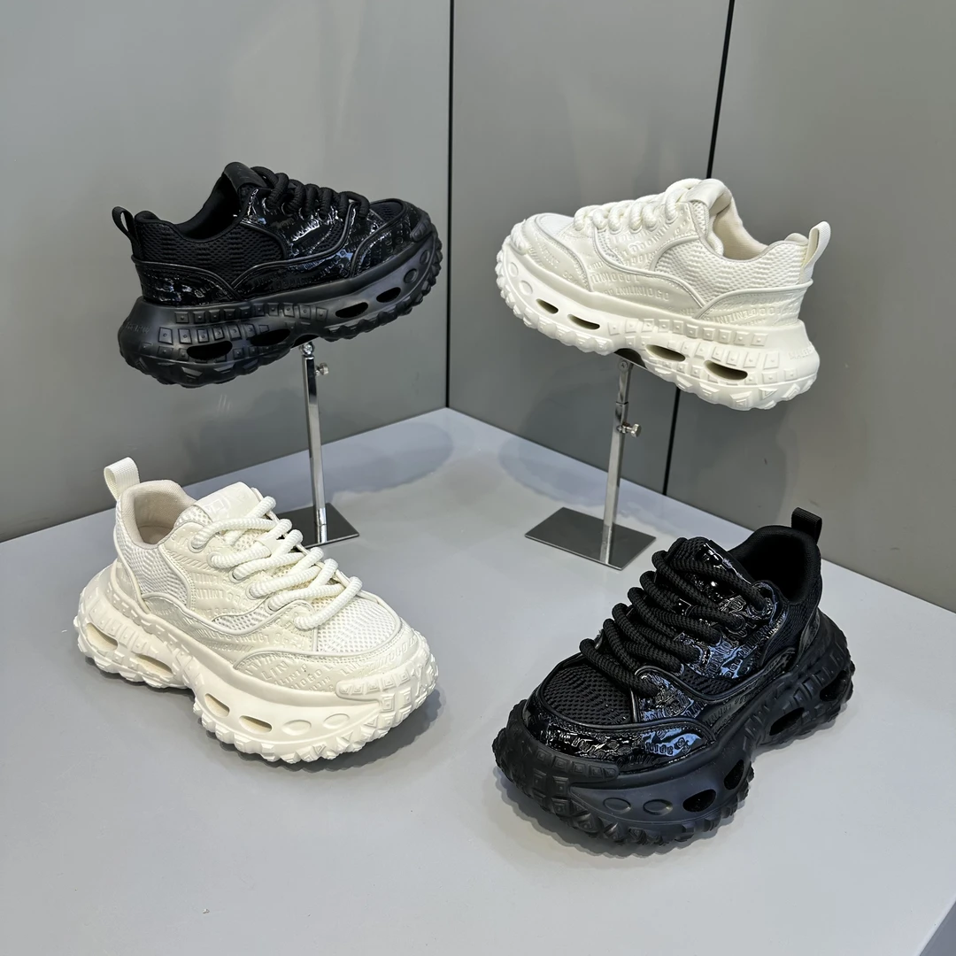 欧洲站潮牌时尚春夏新款网面透气老爹增高8cm老爹鞋男款夏季