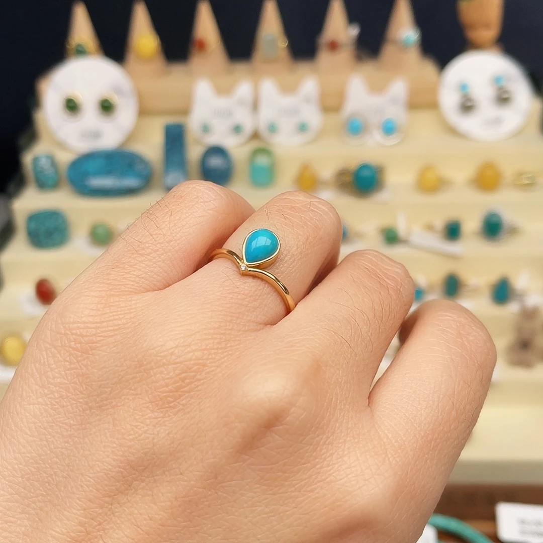 绿松石戒指合金女戒