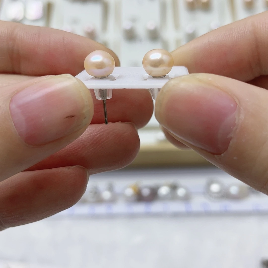 爱***僧耳饰淡水珍珠银S925镶嵌