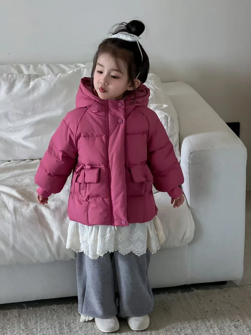 女童冬装棉服2024新款洋气儿童加厚棉衣外套女宝宝冬季棉袄中长款