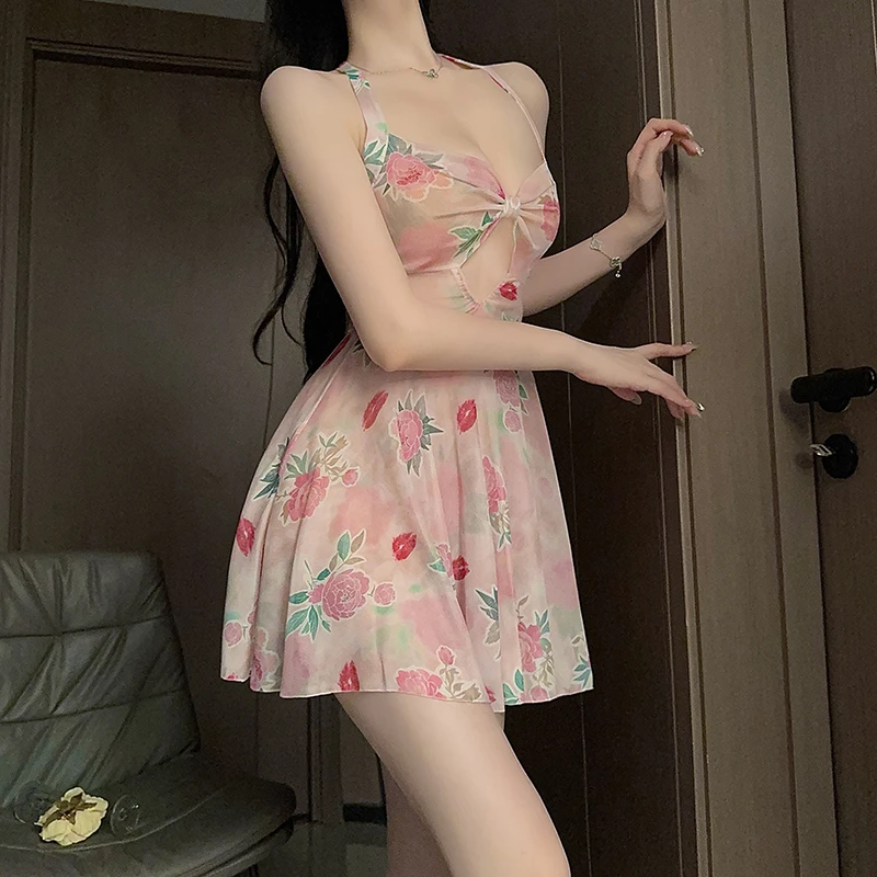 ceotgaai原创性感甜美印花睡裙