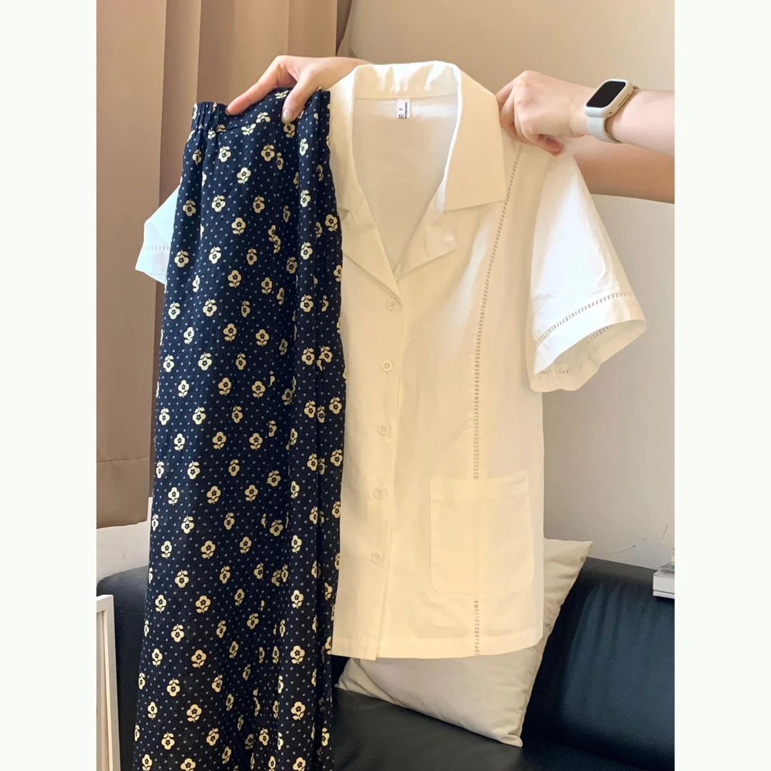 气质简约Polo领衬衫女2025夏季新款小众设计感半身裙套装两件套潮