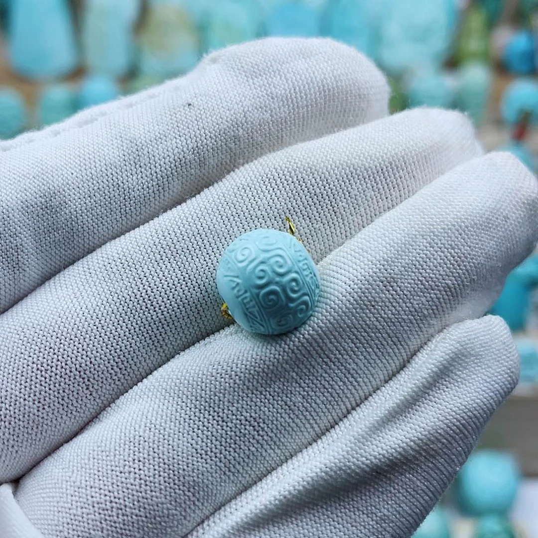 未镶嵌绿松石珠宝奇石11mm